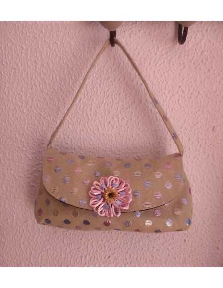 Bolso de mano lunares