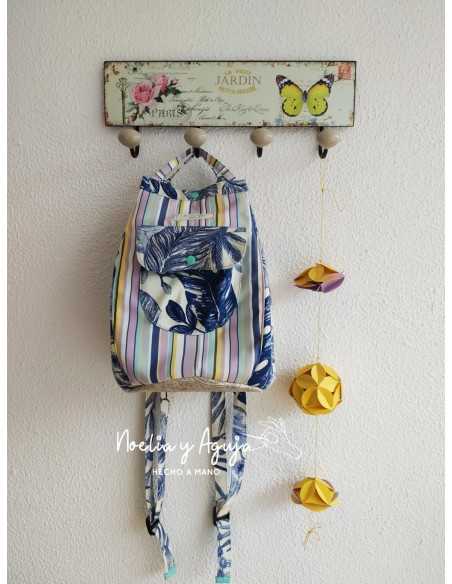 BOLSO-MOCHILA Rayas (tejido hidrófugo)