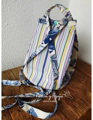 BOLSO-MOCHILA Rayas (tejido hidrófugo)