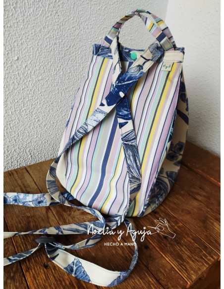 BOLSO-MOCHILA Rayas (tejido hidrófugo)