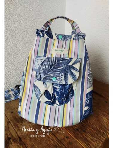 BOLSO-MOCHILA Rayas (tejido hidrófugo)