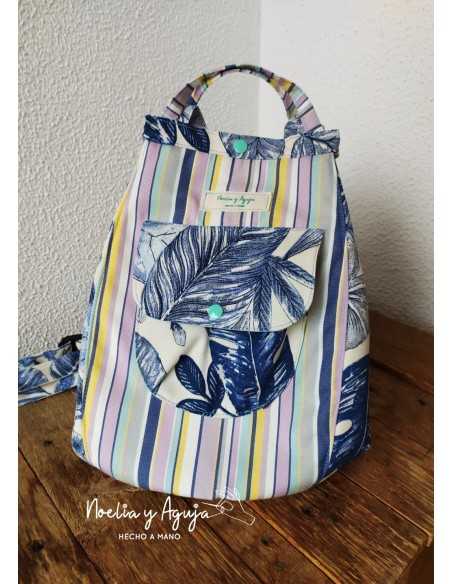 BOLSO-MOCHILA Rayas (tejido hidrófugo)