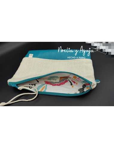 Cartera loneta y polipiel