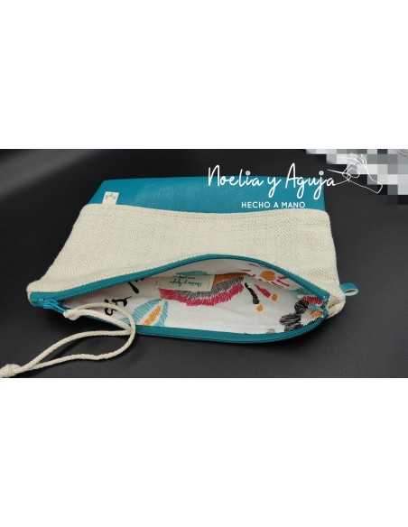 Cartera loneta y polipiel