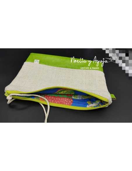 Cartera loneta y polipiel