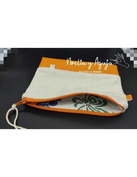 Cartera loneta y polipiel