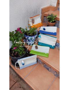 Cartera loneta y polipiel