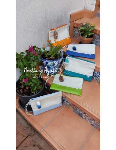 Cartera loneta y polipiel