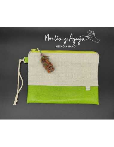 Cartera loneta y polipiel